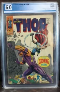 The Mighty Thor #140 PGX Graded 6.0 Off White to White Pages Jack Kirby and Stan - Picture 1 of 2