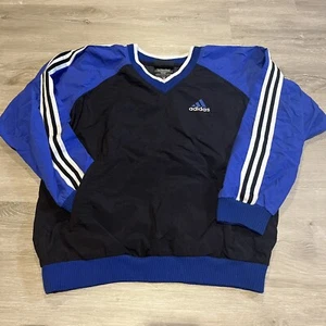 Vintage Adidas Pullover Windbreaker Size Youth Large Embroidered Three Stripe - Picture 1 of 5