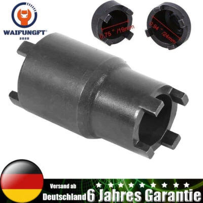 2 In 1 Kontermutter Kupplungs Schlüssel 4 zapfen Nutmutternschlüssel 19mm / 24mm - Bild 1 von 4