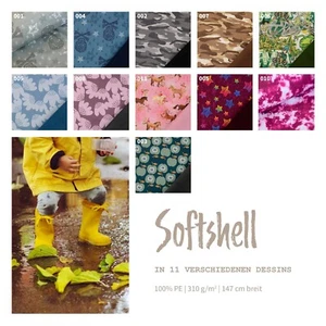 Softshell bedruckt wasserabweisend, Stoff Meterware, Outdoorstoff Regen *ab 50cm - Bild 1 von 58