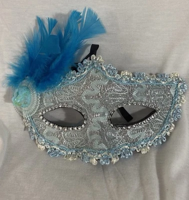 Mascarada Baile Pluma Máscara Halloween Disfraz Cumpleaños Graduación Baile de graduación Fiesta Foto 1 de 4