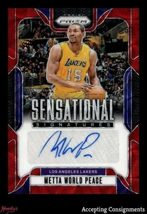 2024-25 Panini Prizm Sensational Signatures Choice Metta World Peace AUTO Lakers - Picture 1 of 2