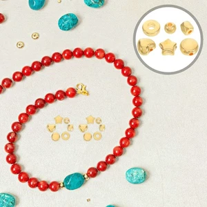 Distanziatore Plastica Perline Charm Braccialetto Distanziatori per Creazione Gioielli Rotondo - Foto 1 di 12