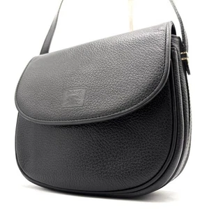 Sac bandoulière Burberry rabat tout cuir Nova check occasion authentique excellent JAPON - Photo 1/10