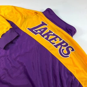 Los Angeles Lakers Majestic Jacke 3XL Full Zip Throwback Retro Lila Gold - Bild 1 von 7