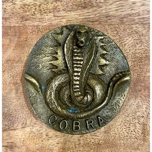 Vintage 1970s Cobra Brass Belt Buckle Made in the U.S.A. CB Radio Company - Picture 1 of 4