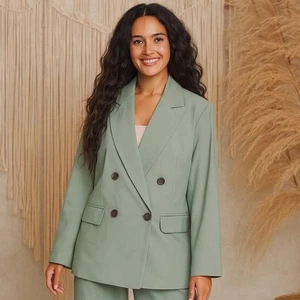 A New Day grüner Blazer Größe L oliv Oversize zweireihig - Bild 1 von 8