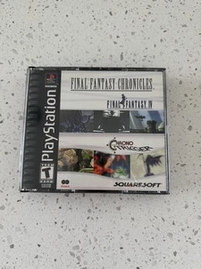 Final Fantasy Chronicles Chrono Trigger PlayStation 1 PS1 FFIV Etiqueta Negra - Imagen 1 de 4