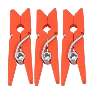 300PCS Mini Small Clip Mehrzweck-Holzclips Foto Bilder Klemmenhalter (Orange) - Bild 1 von 11