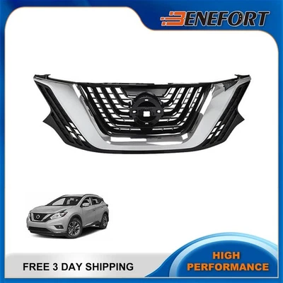 Parrilla superior delantera cromada y negra para Nissan Murano 2015-2018 623105AA0A Foto 1 de 4