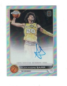 ALEXANDRE SARR 2022-23 Topps Chrome Overtime Elite REFRACTOR AUTO OTE RC Alex - Picture 1 of 2