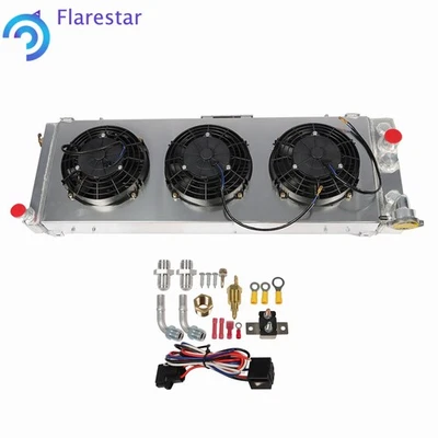 3 Rows Radiator+Shroud Fan 1984-2001 For Jeep Cherokee XJ/Comanche 2.5L 4.0L - Изображение 1 из 4