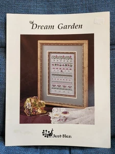 Just Nan Dream Garden Vintage Counted Cross Stitch Sampler Pattern 1994 - Picture 1 of 2