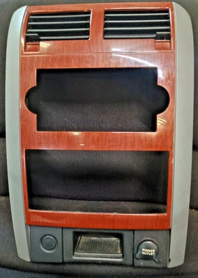 2004-2009 Dodge Durango Center Radio Interior Bezel Trim Panel Wood OEM - Image 1 of 3