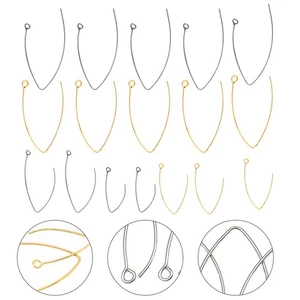 40 Stck. Edelstahl V-Form Ohr Drähte Ohrringe Haken Anhänger Ohrringe - Bild 1 von 12