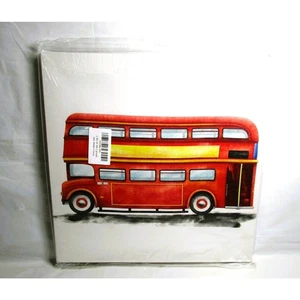 London Double Decker Bus Canvas Art Print 12 x 12 inches Ready to Hang - Picture 1 of 2