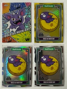 4 2025 Topps Chrome VeeFriends Bold as Heck Bat Manga Yellow Refractor + Base - Bild 1 von 2