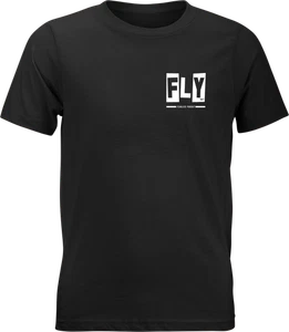 Camiseta Punk Juvenil FLY RACING Negra Con Cuello Redondo Premium Para Ajuste - Modelo - Imagen 1 de 2