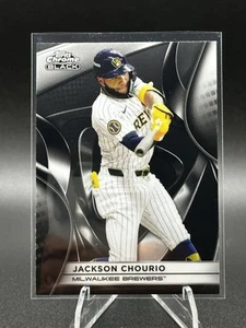 2025 Topps Chrome Black - Jackson Chourio #98 Brewers New Release ✅ - Picture 1 of 2
