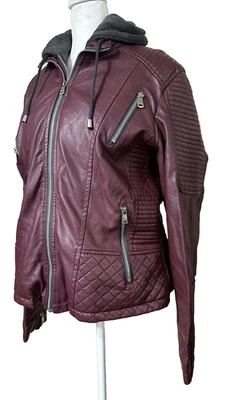 YMI искусственной кожи со съемной толстовкой с капюшоном Sz. XL - Изображение 1 из 4