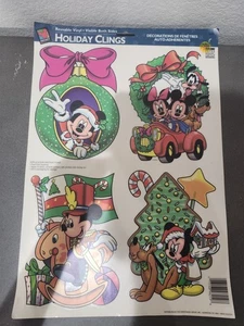 Disney "Holiday Clings" reusable vinyl window decorations VTG NEW - Picture 1 of 1