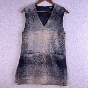 Kal Rieman Trägerkleid XS grau schwarz kariert Alpaka Wolle Preppy Academia USA - Bild 1 von 13