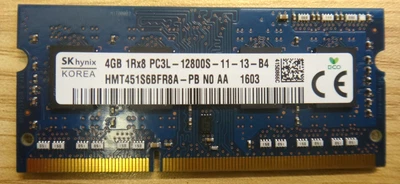 Genuine SK Hynix 4GB 2Rx8 PC3L-12800S DDR3 Laptop Memory Ram HMT451SBFR8A-PB NO - Image 1 of 2