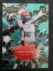 2025 Wild Card Splat Shedeur Sanders 5/6 Aqua Refractor Browns Buffaloes - Bild 1 von 2