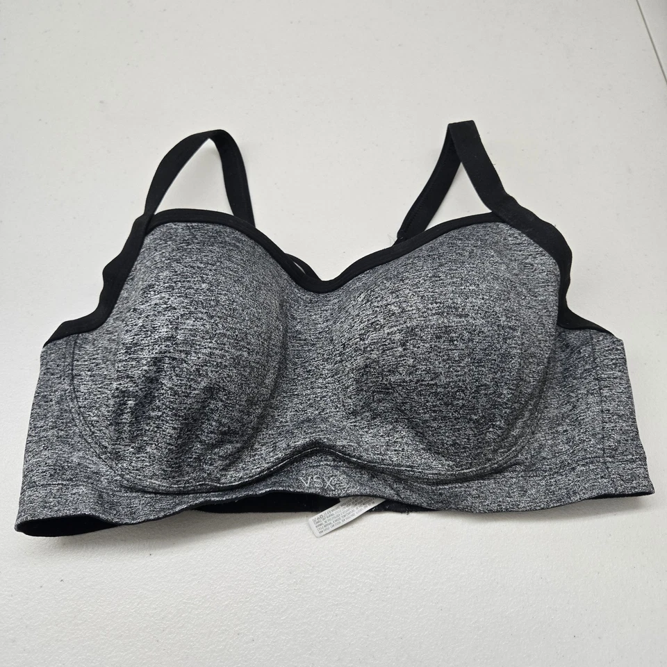 Victoria's Secret VSX Sport Women Sports Bra 36D Gray Underwired Knit Strap - Image 1 of 4