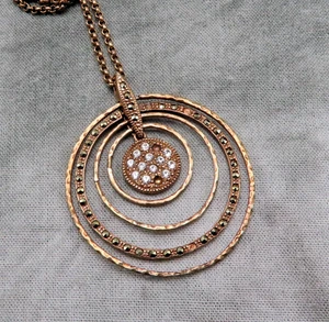 Judith Jack Sterling Silber Halskette Kristall Anhänger Gold Markasiten 16 in 93c - Bild 1 von 11