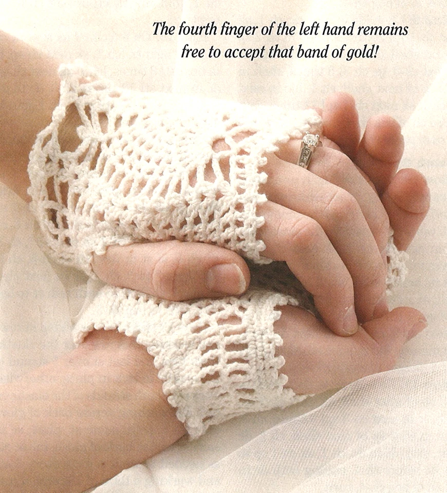 LACY Fingerless Pineapple Bridal Gloves/Crochet Pattern INSTRUCTIONS ONLY - Image 1 of 1