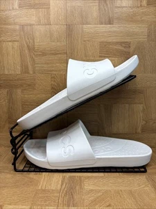 Crocs White Slip On Sliders Flip Flops 210088 Women’s UK 8 New - Picture 1 of 13