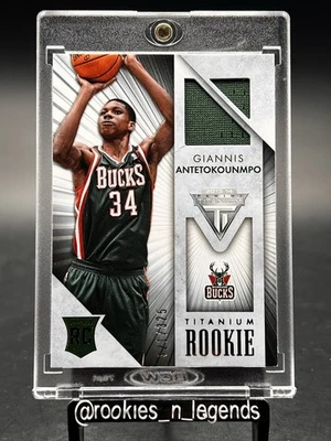 GIANNIS ANTETOKOUNMPO 2013 Panini Titanium 🔥ROOKIE PW PATCH /325🔥 RC #15 Bucks - Image 1 of 4