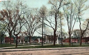 1908 Lafayette Square Walk Down Historic Main St. Davenport Iowa Posted Postcard - Picture 1 of 2