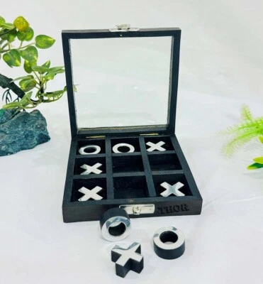 Herramienta hecha a mano de palo de rosa negro y plateado arte madera nada y cruces punta tic tac Foto 1 de 4