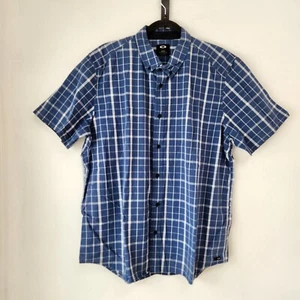 Camisa Oakley a Cuadros Azul Manga Corta Con Botones Calce Regular Informal Para Hombre XL - Imagen 1 de 9