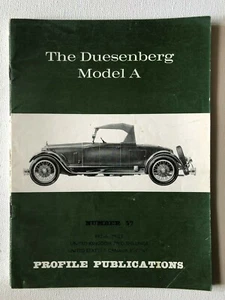 Profile Publications Magazine #57 The Duesenberg Model A 381A - Imagen 1 de 2