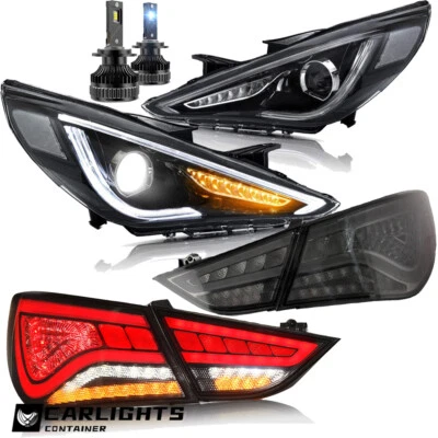 For 2011-2014 Hyundai Sonata VLAND Headlights+Tail Lights+LED Kits w/Sequential - Image 1 of 4