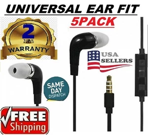 5PK- Headset Earphone Earbud For Samsung Galaxy oem j5 S6 S7 Edge S8 S9 + Note 8 - Picture 1 of 7