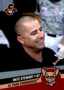 2018 EL Paso Chihuahuas Choice 41 Nate Stewart Goodyear Arizona AZ Baseball Card