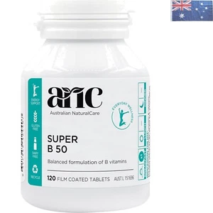 Super B 50 Nutritional Support Tablets - 120 Count for Stress Relief & Energy - Picture 1 of 4