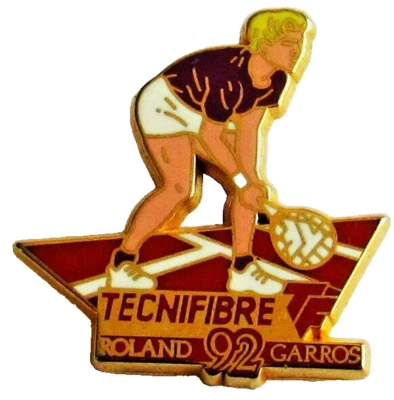 Pin's ROLAND GARROS 92 TECNIFIBRE Signé ARTHUS BERTRAND PARIS Vintage RARE #2/6 - Photo 1/3