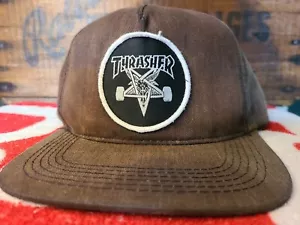 Thrasher Skateboard Hat Snapback Goat 666 Super Faded Worn - Picture 1 of 12