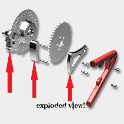 Hawg Halters Inc - RKDSRCC300 - Driveside In-Board Rear Brake Caliper Kit, Left - Image 1 of 4