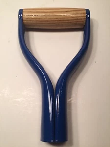 New Replacement D-handle, Metal And Wood, For Scoop Shovels, Snow Shovels