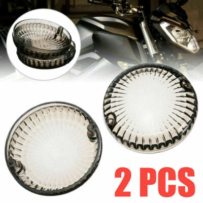Pair 77mm Smoke Front Rear Turn Signal Lens For Yamaha Road Star Vmax 1200 1700 - Image 1 of 4