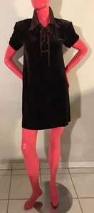 Panache Kleid Samt braun mit einem Hauch von Bordo USA Größe: 12 - Bild 1 von 12