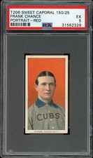 1909-1911 T206 Frank Chance Red Portrait HOF Chicago Cubs PSA 5 EX PWCC-A