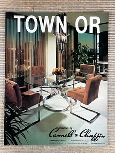 Cannell & Chaffin Furniture Modern Dining Table Chairs 1982 Vintage Print Ad - Picture 1 of 1