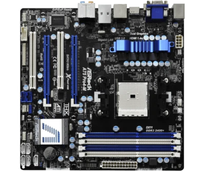 FOR ASRock A75 PRO4-M Motherboard AMD FM1 DDR3 32G HDMI DVI-D VGA USB3 Micro-ATX - Image 1 of 3